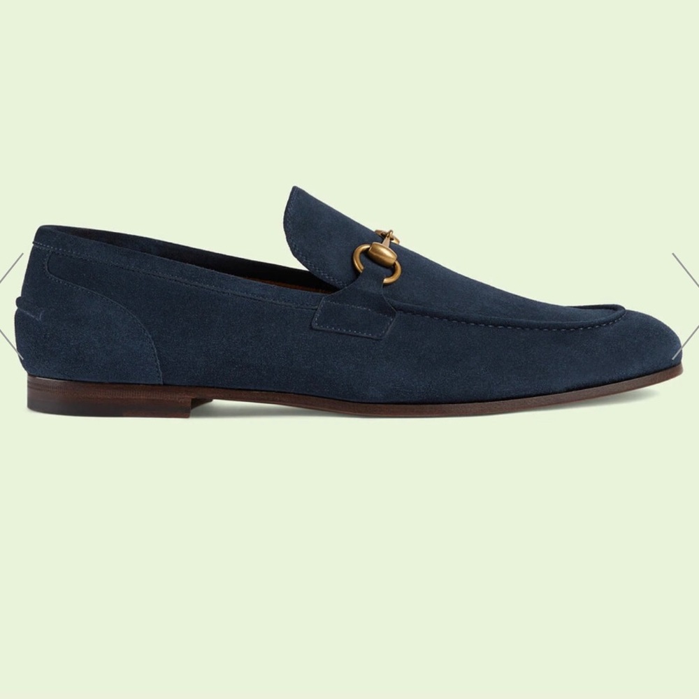 Gucci Loafers in Blue Suede Men’s